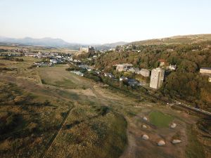 Royal St Davids 16th Green And 17th Aerial